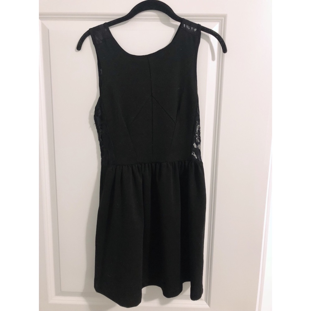 Lace-Back Black Cocktail Dress